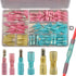 110pcs Waterproof Heat Shrink Bullet Wire Connectors Kit - Male & Female Crimp Terminals for Marine Grade Use