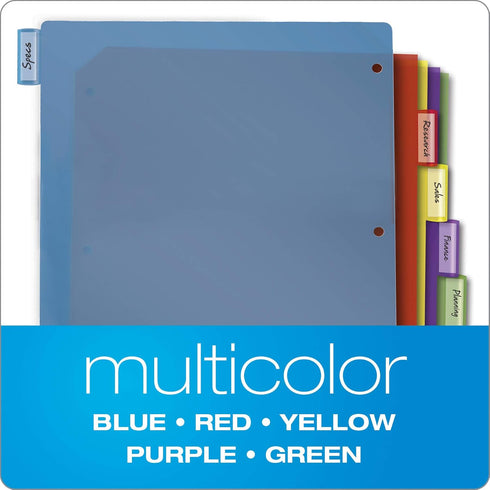 Cardinal 84019 Poly Index Dividers, Letter, Multicolor, 8-Tabs/Set, 4 Sets/Pack
