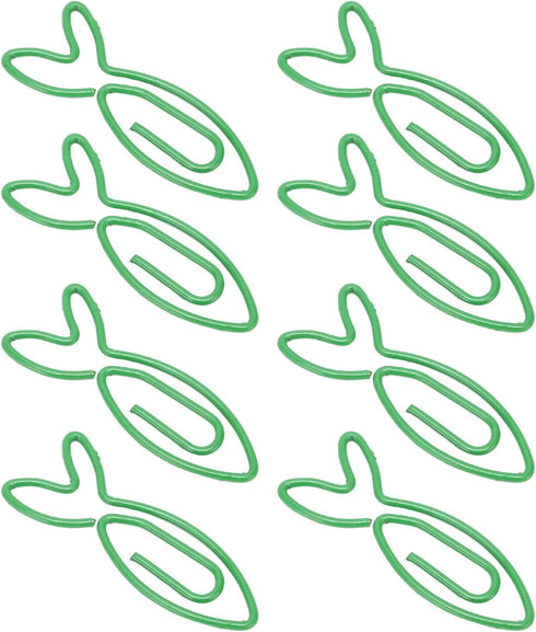 Office Paper Clips, 100 Pcs, Beautiful Electroplating Process Set for Fastening (Fish)