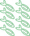 Office Paper Clips, 100 Pcs, Beautiful Electroplating Process Set for Fastening (Fish)