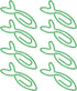 Office Paper Clips, 100 Pcs, Beautiful Electroplating Process Set for Fastening (Fish)