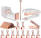KIDMEN Rosegold Desk Accessory Kit, Set of Stapler, Staple Remover, 1000 Staples, Tape Dispenser, Clips