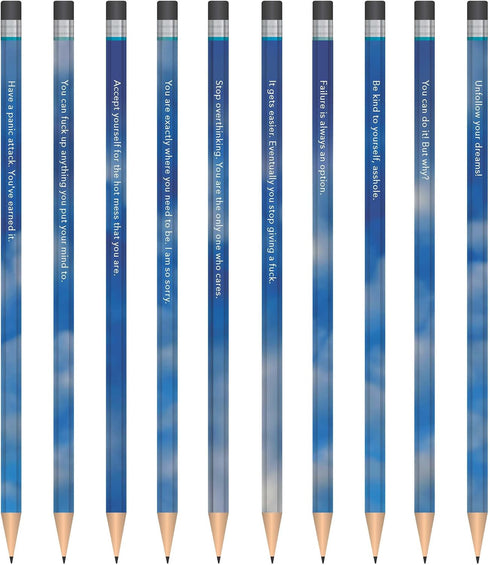 Chronicle Books Disappointing Affirmations Pencils for Fun and Humorous Writing