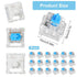 Gsbnjuy 30Pcs 3 Blue Switch Replacement, PIN Mechanical Keyboard Switches, Clicky with Strong Tactile Feedback