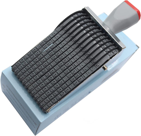ZENG 12-Digit Adjustable Roller Stamp, Customizable Alphabet, Numbers & Symbols for Office
