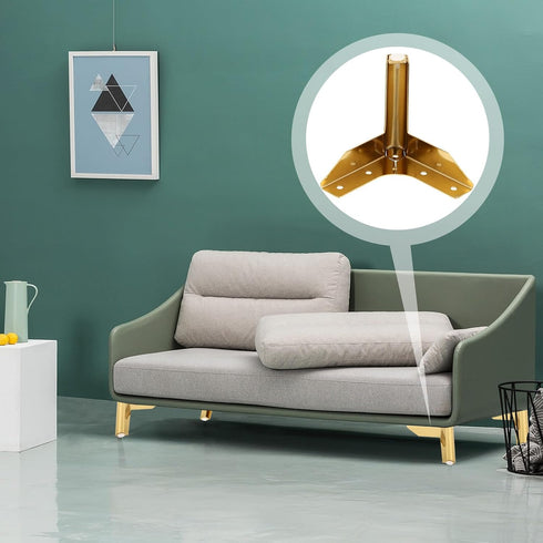 4 10cm Pcs Titanium Metal Furniture Legs Y-Style Sofa Cabinet Support Feet for Modern Minimalist Bedside Table Seating