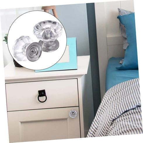 6pcs VILLCASE Mini Plastic Knobs for Bedside Cabinet Handles Replacement Pulls with Comfortable Touch Practical Home