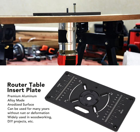 Culnflun 62 70 mm Router Table Insert Plate, Trim Router Table, * Hole Spacing Adjustable Hole Drilling for Woodworking