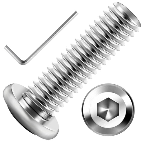 30Pcs M8 Bolts M8 x 25mm Flat Head Hex Socket Cap Screws, 304 Stainless Steel Furniture Screws by Mywish