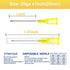 100Pack 20 1 Inch Gauge Needle, Disposable Luer Lock Individually Sealed Wrapped, Labs Tools Accessories