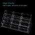 Business Acrylic Card Holder Display for Desk, 12 Slots 4 Tiers Multiple-Clear Acrylic Business Card Stand Set, Holds