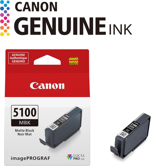 Canon PFI-5100 PRO-310 Genuine Matte Black Ink Tank, Compatible with ImagePROGRAF Printers