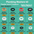 32 Size 705 Pcs Plumbing Washers and O-Ring Kit, 2-in-1 Rubber Gasket Assortment for Faucet, Spigot, Pressure Washer
