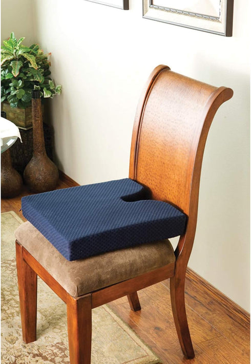 Tailbone Carex Memory Foam Coccyx Seat Cushion - Pain Relief Cushion - Sciatica Pillow for Sitting and Pain Relief