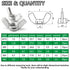 Aienxn 100PCS 304 M3, M4, M5, M6, M8, M10, Metric Sizes Wing Nuts Assortment Kit, Stainless Steel Parts Butterfly Wing