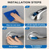 SPABOY 55cm/22in) Grab Bar Shower Handle, Shower Grab Bar with Strong Hold Suction Cup for Bathtubs and Showers, Safety