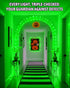 Kelumi 16.4ft 50 Halloween Lights Battery Operated, Green Fairy Lights with Timer Waterproof LED Halloween Decorations