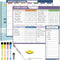 Magnetic Whiteboard Calendar for Fridge, Dry Erase Family Chore Chart with Grocery List, Markers, Eraser