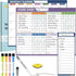 Magnetic Whiteboard Calendar for Fridge, Dry Erase Family Chore Chart with Grocery List, Markers, Eraser