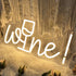 Dimmable White,5V Acrylic Wine Neon Sign for Wall or Window Background Decor,LED Bar Neon Decorative Cocktails Light