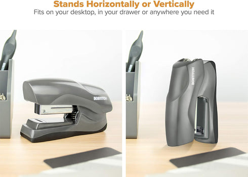 Bostitch Office Heavy Duty Stapler, 40 Sheet Capacity, No Jam, Half Strip, Fits into the Palm of Your Hand, For Classroom, Office or Desk, Gray by Bostitch