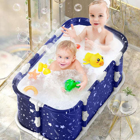 yoakaiax 43.3 Inch Portable Bathtub Portable Bathtub Portable Tub for Adults Collapsible Tub for Adults, Large