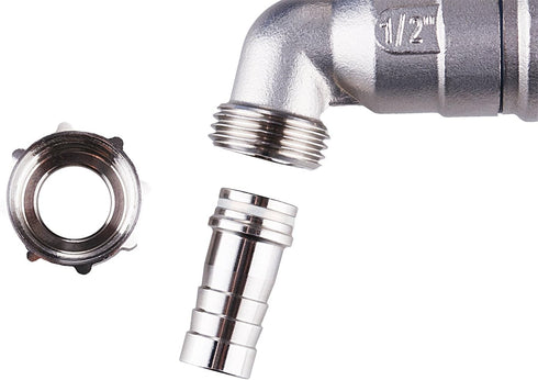 TIZZE 1/2 inch Stainless Steel Ball Valve Weldless Bulkhead for Home Brew Kettle/Mash Tun
