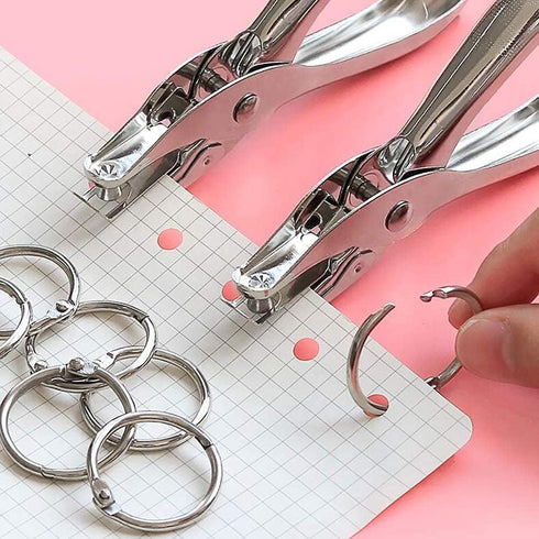 KINGFOREST 100-Pack 1 Inch Nickel Plated Binder Rings, Heavy Duty Metal Book Rings for Index Cards, DIY Journals