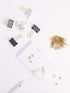 U Brands Modern Office Kit, Marble, Black and Gold, 43 Pieces (058U04-24)