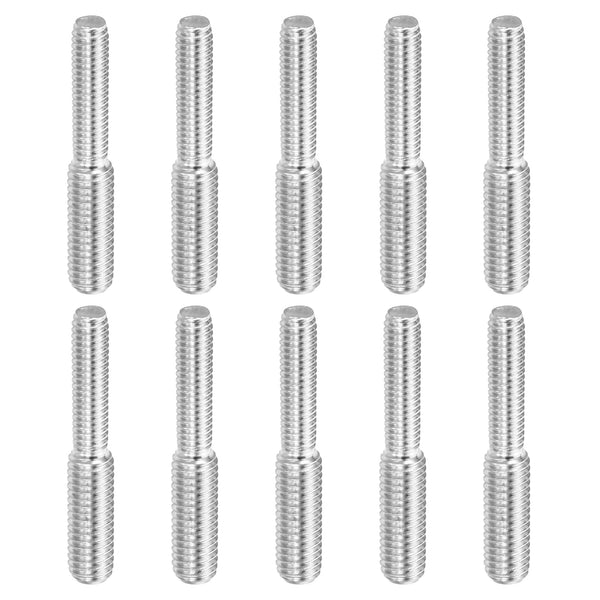 PATIKIL M4x15mm to M5x15mm Double End Threaded Stud Screw Bolt, 10 Pack Stainless Steel Rod Bolts for Furniture