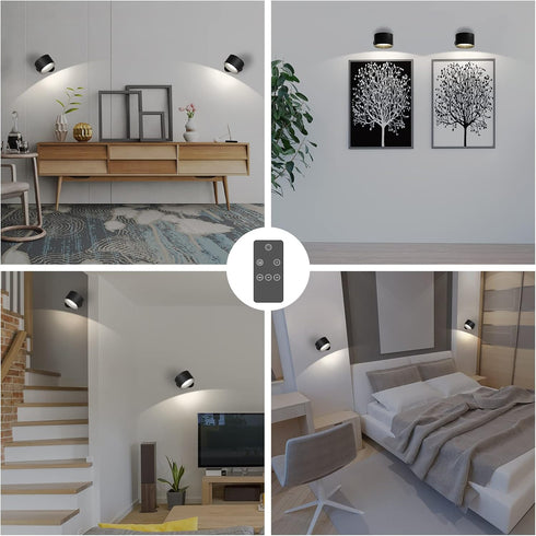 3 3 360Rotate, Koopala LED Ceiling Picture Lights, Wall Mounted Lamp with Rechargeable Battery Operated Color