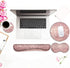 Ergonomic Mouse Pad with Wrist Support Set and Keyboard Wrist Rest for Laptop, Mac, Gaming, Office, Pink Glitter