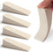 Door Stopper Wedge Non-Scratching Door Holder Small White - Pack of 4