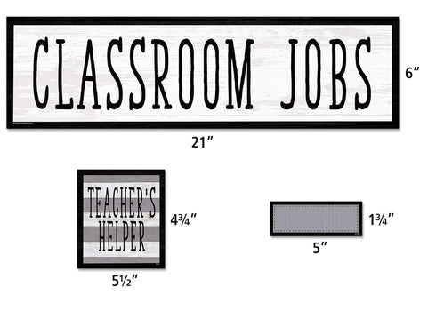 Teacher Created Resources Modern Farmhouse Classroom Jobs Mini Bulletin Board - 21" x 6" Header Piece