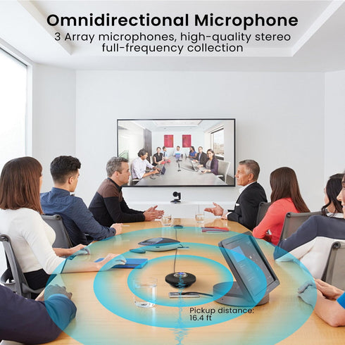 CIRICO MS13B ConfCall Corded USB Speakerphone, Triple Array Mics with Noise Reduction, Enhanced Voice Pickup