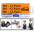 36 Pairs M4 M5 M6 Neoprene Well Nuts with Stainless Steel Screw, Rubber Well Nuts Kit for Kayak and Marine Accessories