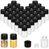 Lallisa 200 Pcs 2 ml Glass Vials with Screw Black Caps Plastic