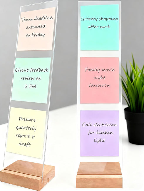 Sorablu Monitor Memo Board 2PCS - Removable Sticky Note Holder for Computer Monitors,