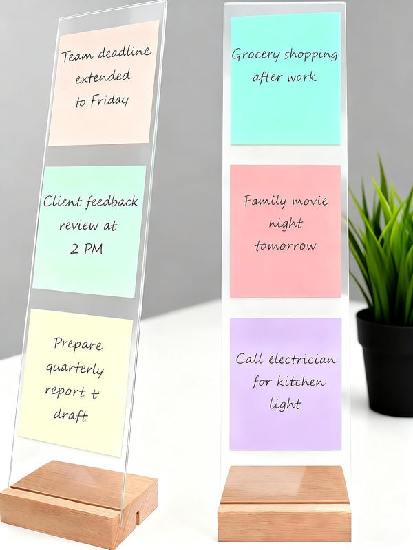 Sorablu Monitor Memo Board 2PCS - Removable Sticky Note Holder for Computer Monitors,