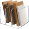 Clear Acrylic Magazine Holder, One-Piece File Organizer for Office Desk, 3 Vertical Spaces, 1 Pack (B5)