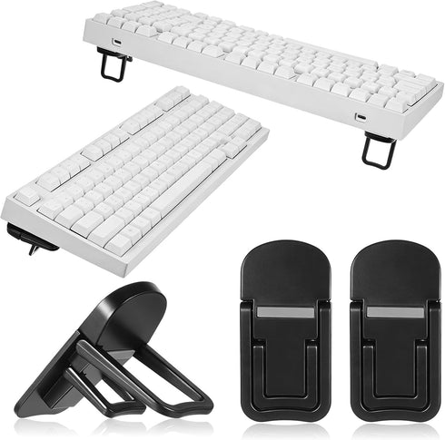 Aphumedc 2PCS Plastic Portable Keyboard Riser, Mini Foldable Laptop Keyboard Stand with 2