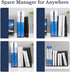 SAYEEC Desktop File Magazine Folder Holder, 4 Section Plastic Hollow Documents Organizer, Foldable Rack