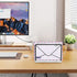 Modern Mail Holder for Home Office - Metal Letter Organizer Sorter for Desk, Envelope Storage Rack with Marble Base