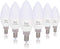 Simba Lighting LED Candelabra Light Bulbs B11 (C37), E12 Base, 6-Pack, Decorative 7W 60W Replacement, 5000K