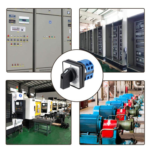 Changeover Switch SYW28-20, 4 Positions, 8 Terminals, Universal Rotary Cam Selector Latching Switches, 550V 20A