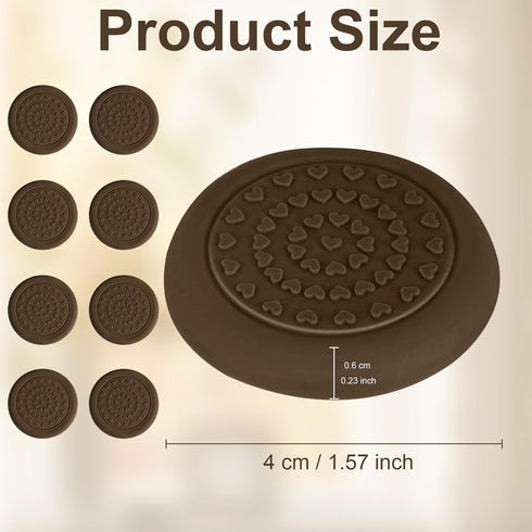MLLNFUE 8 Packs Counter Non-Slip Stabilizer Pads for Cutting Boards, Self-Adhesive Rubber Feet, Noise Reducing Feet |