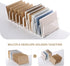 SANRUI Acrylic Desk File Organizer Holder, 5 Upright Clear Desktop Mails Sorter, Document Magazine Storage for Home,