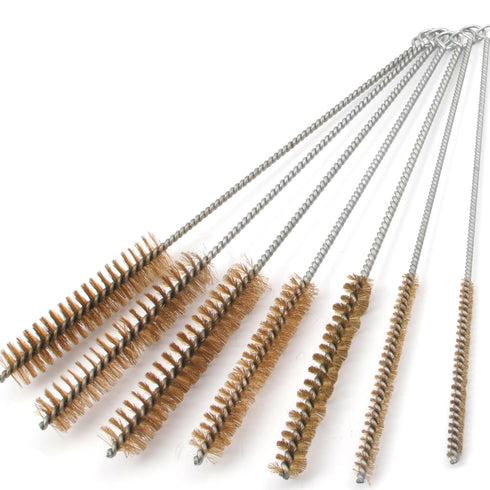 Tube Brush Kit with Stainless Steel Brass Wire Bottle Brushes, 11'' Long-Handle for 6mm to 22mm Cleaning