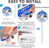 28" 10"x10" (2 PACK) GicnKeuz Video Surveillance Sign with Stake for Outside, Security Sign - Rust Free Heavy