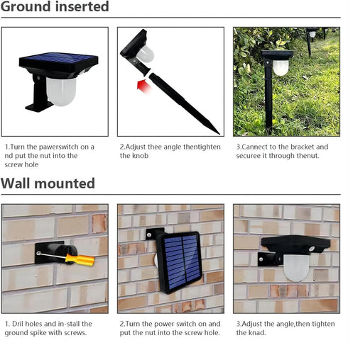 IP65 S NMT Super Bright Outdoor Solar Garden Lights Motion Sensor Pathway Light Landscape Lighting for Yard, Waterproof